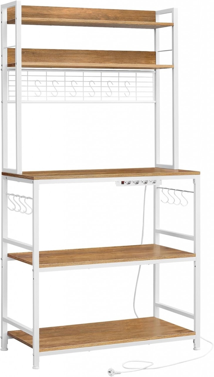 Raft de bucatarie, Vasagle, Maro-Alb, 80x40x170 cm - 1 | YEO
