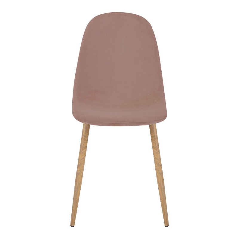 Scaun Bella, roz/natural, 43.5x52x89 cm - 4