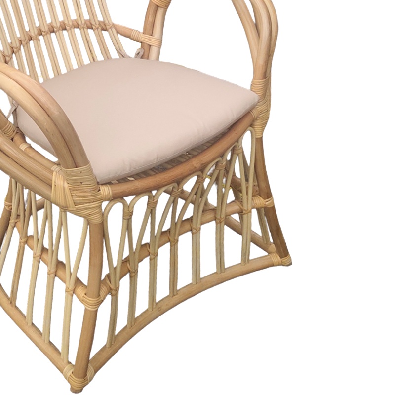 Scaun cu Brate Model Boloni, Natur/Bej , 100x67x120 cm - 3 | YEO