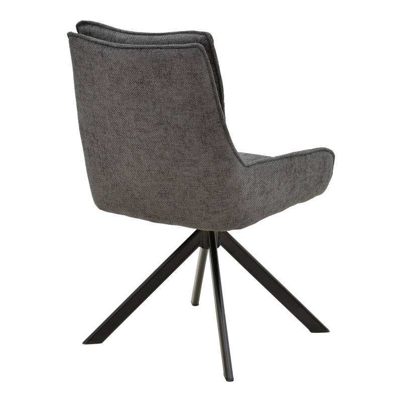 Scaun cu Brate Model Konelian, Gri inchis/Negru , 54x63x88 cm - 1 | YEO