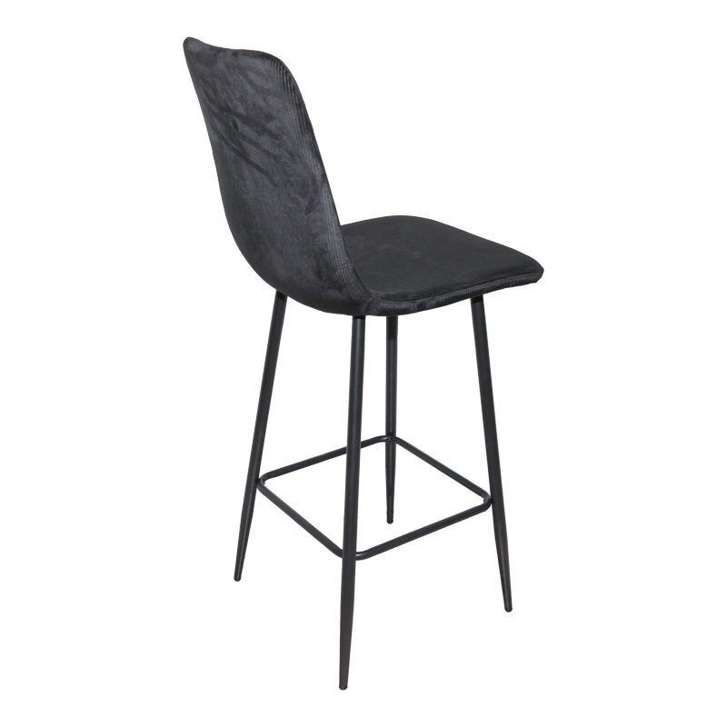 Scaun de bar Grato, negru/negru, 43.5x55x114 cm - 2