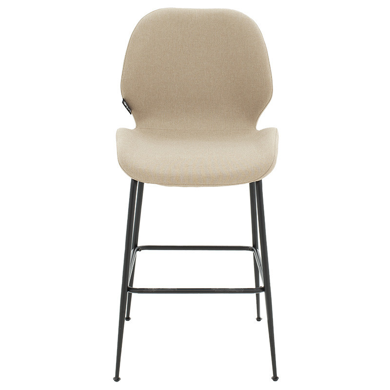 Scaun de bar Model Impel, Negru/Bej, 48x61x103 cm - 3 | YEO