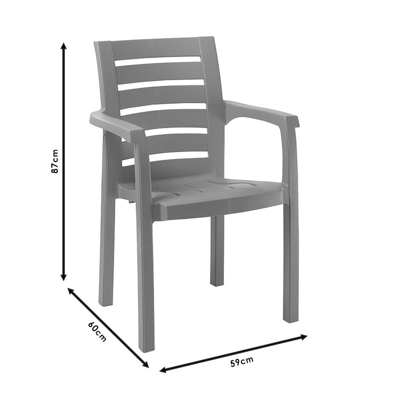 Scaun exterior Fiery plastic culoare bej - 3 | YEO