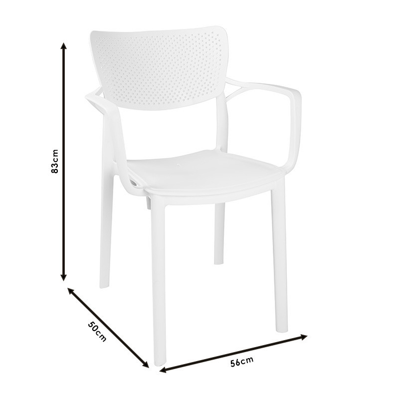 Scaun exterior Frontline plastic culoare cappuccino - 3 | YEO