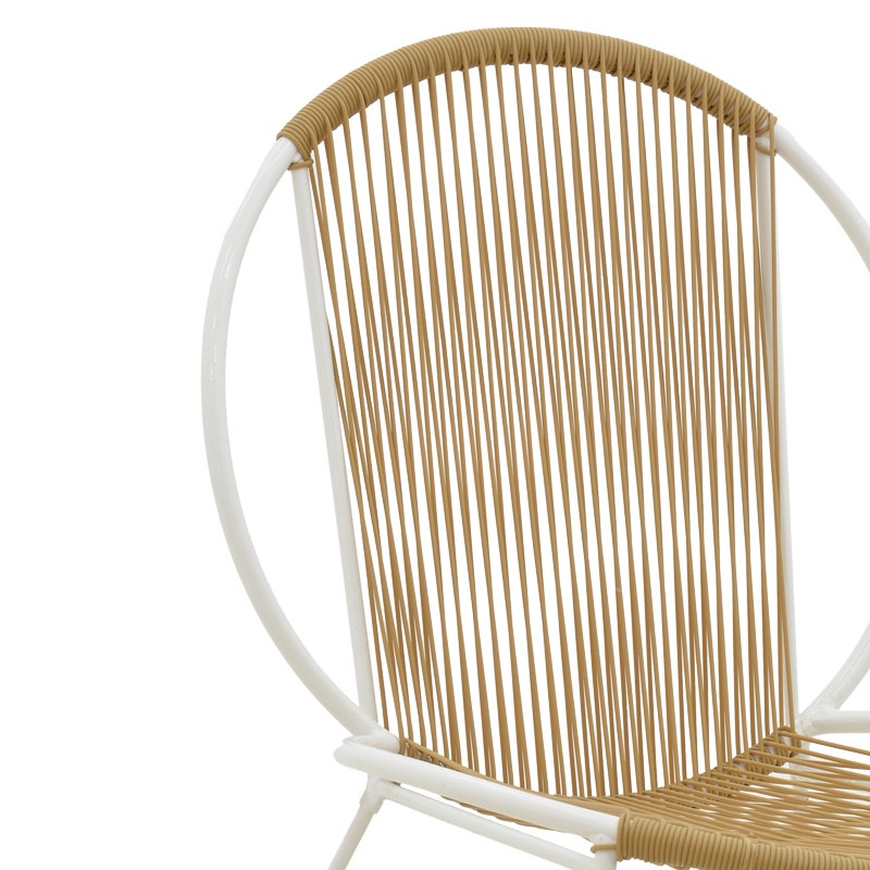 Scaun Model Dapper, Alb/Natur, 65x70x93.5 cm - 4 | YEO