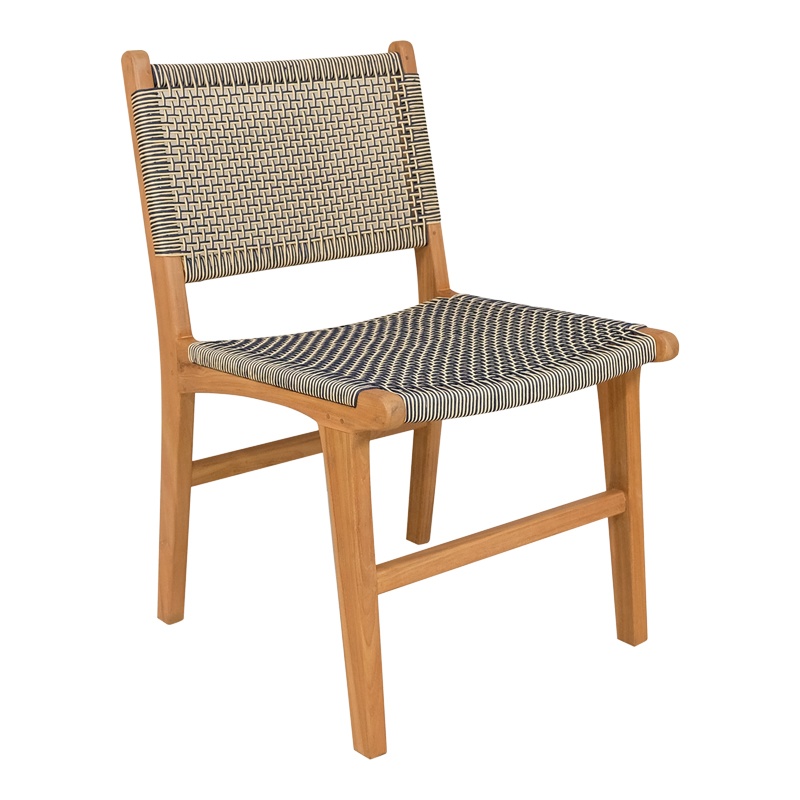 Scaun Model Darien, Natur/Negru/Crem, 52x62x86 cm