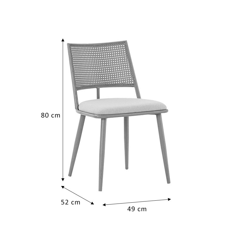 Scaun Model Giulia, Bej/Natur, 49x52x80 cm