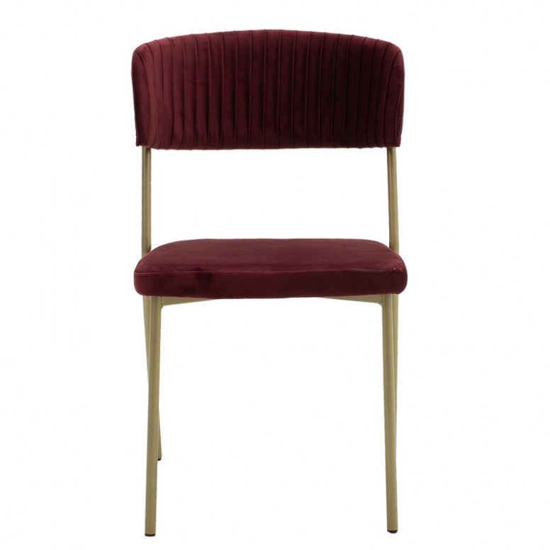 Scaun Model Livio, Auriu/Bordeaux, 53x57x89 cm - 3 | YEO