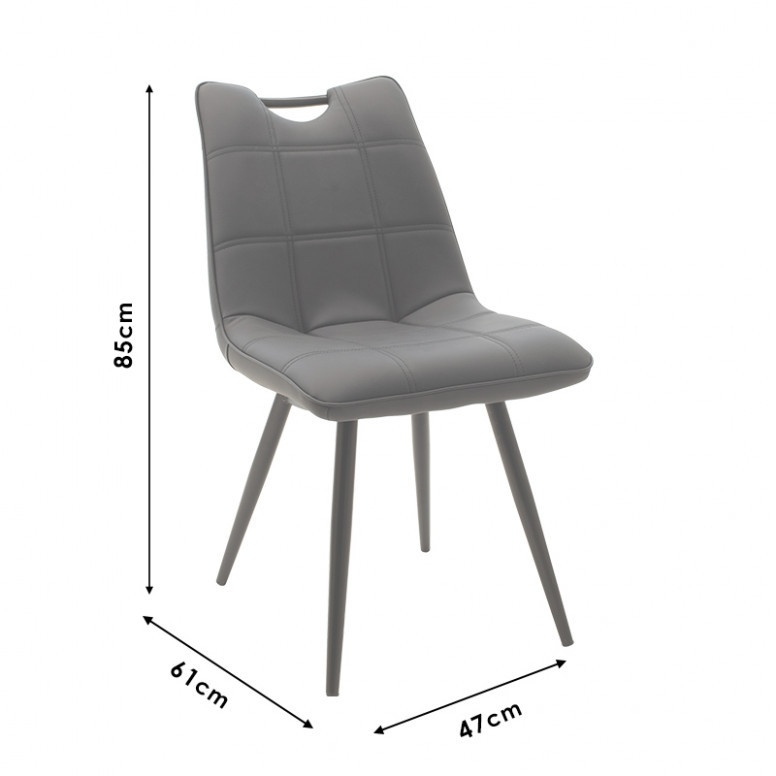 Scaun Model Nely, Negru, 47x61x85 cm