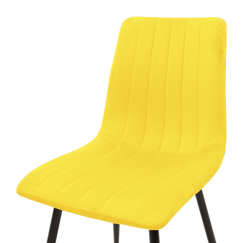 Scaun Model Noor, Galben/Negru , 44x53x86 cm - 4 | YEO