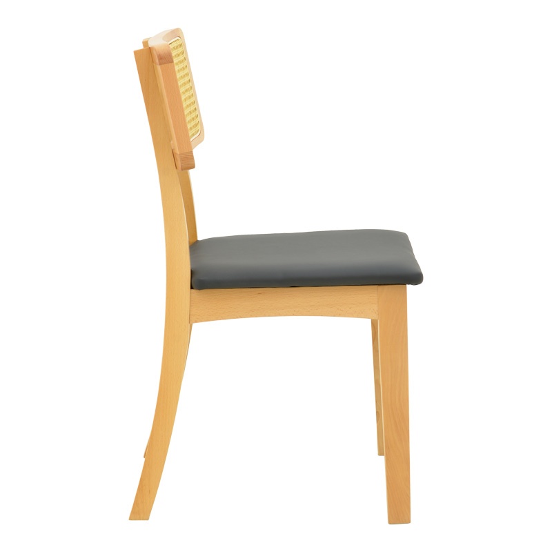 Scaun Renna, natural/negru, 48x52x79 cm - 4