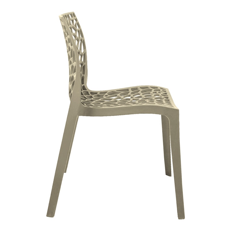 Scaun stivuibil Hush, cappuccino, 50x57x80 cm - 4