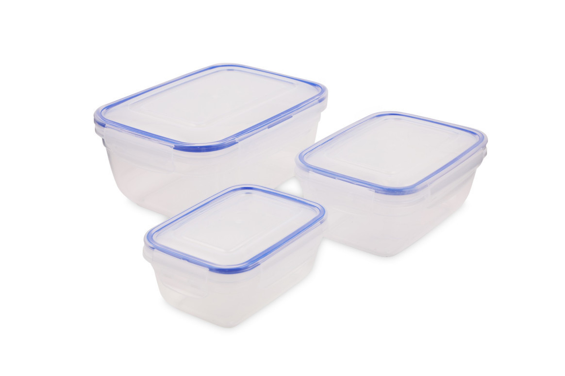 Set 3 cutii de depozitare alimente 30147, Transparent - 2 | YEO