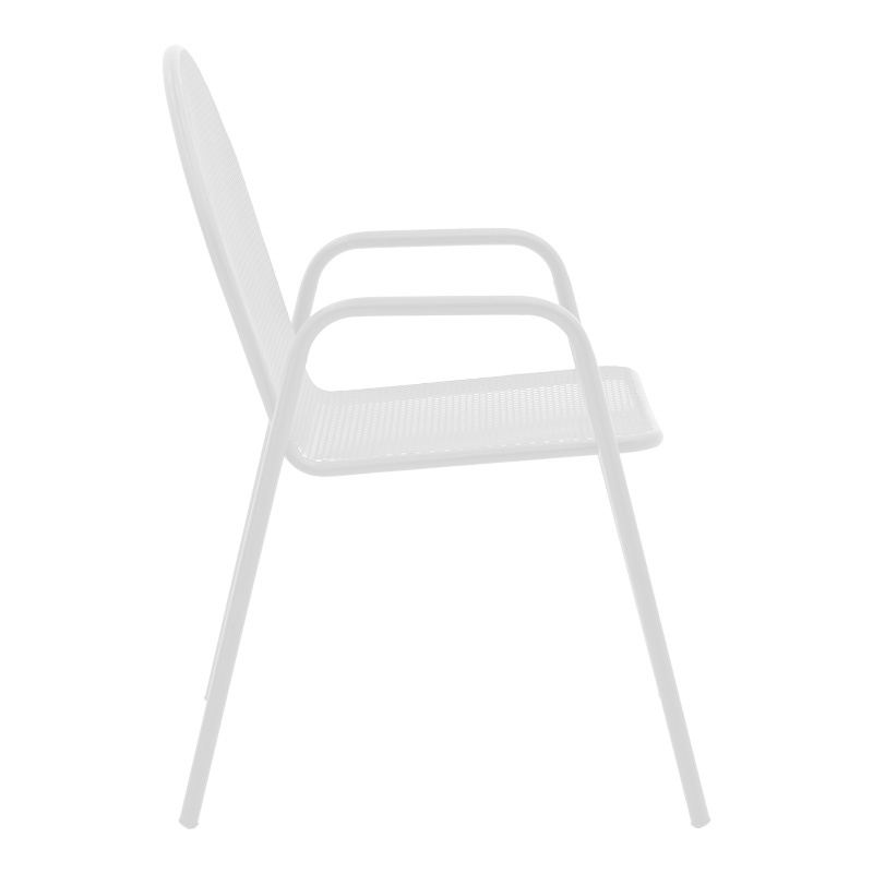 Set masă și scaune de exterior, 3 Piese, Model Watson-Tarete, Alb, 70x70x70 cm - 3 | YEO