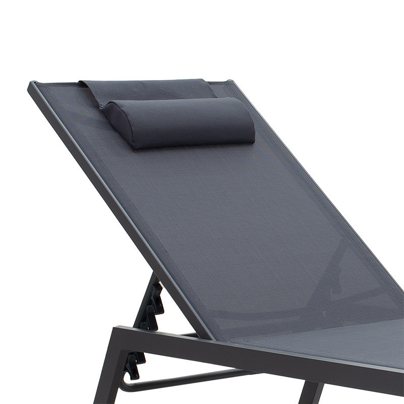 Sezlong Kiara aluminiu antracit-textilena gri inchis - 3 | YEO
