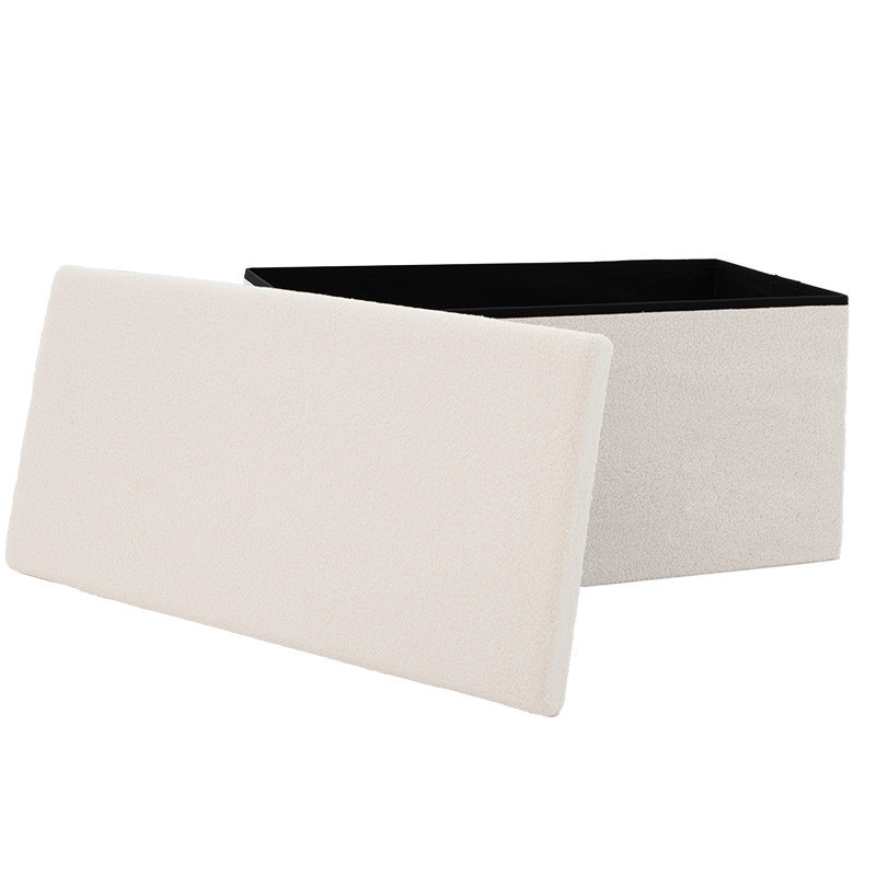 Bancuta hol cufar cu spatiu de depozitare Forward material textil boucle ivory 76.5x38x37.5cm - 2 | YEO