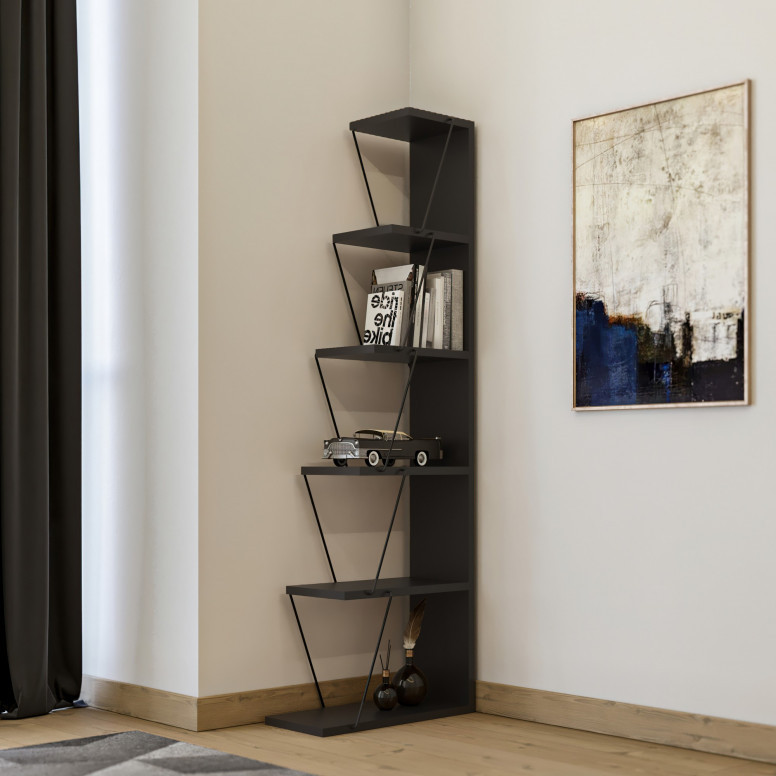 Biblioteca Model Tlos, Antracit, 50x150x22 cm