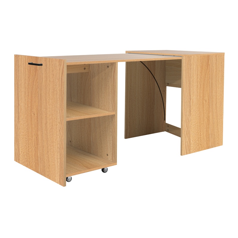 Birou cu lungime adaptabila Model Tivouzal, Stejar sonoma, 140x60x72 cm