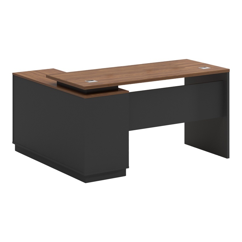 Birou profesional Model Oscar, Nuc/Antracit, 140x120x76 cm - 2 | YEO