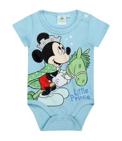 Body bleu cu maneca scurta Mickey Mouse