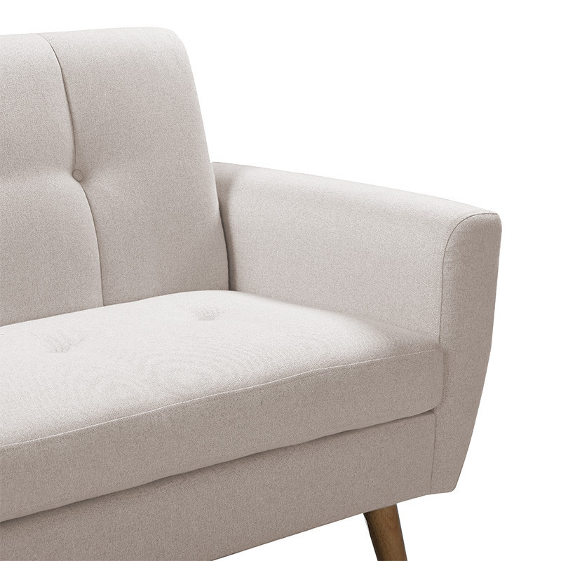 Canapea 2 locuri Decency material textil bej 149x75x86 cm - 3 | YEO