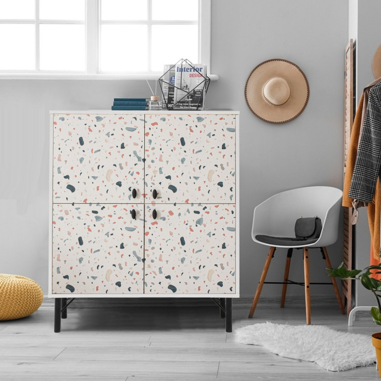 Comoda Model Terrazzo, Multicolor, 95x36x111 cm