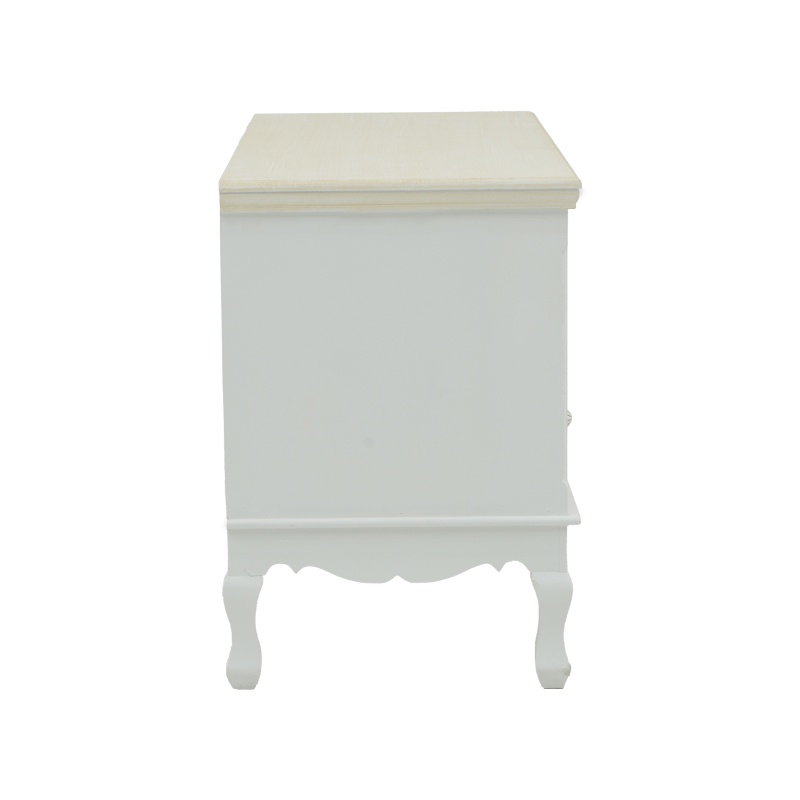 Comodă TV Model Joliene, Alb/Natur, 100x42x61 cm - 3 | YEO