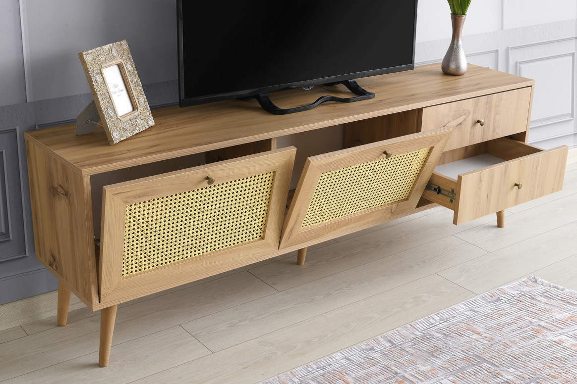 Comoda TV Salvador, Model Patara, 180x60x40 cm, Nuc - 2 | YEO