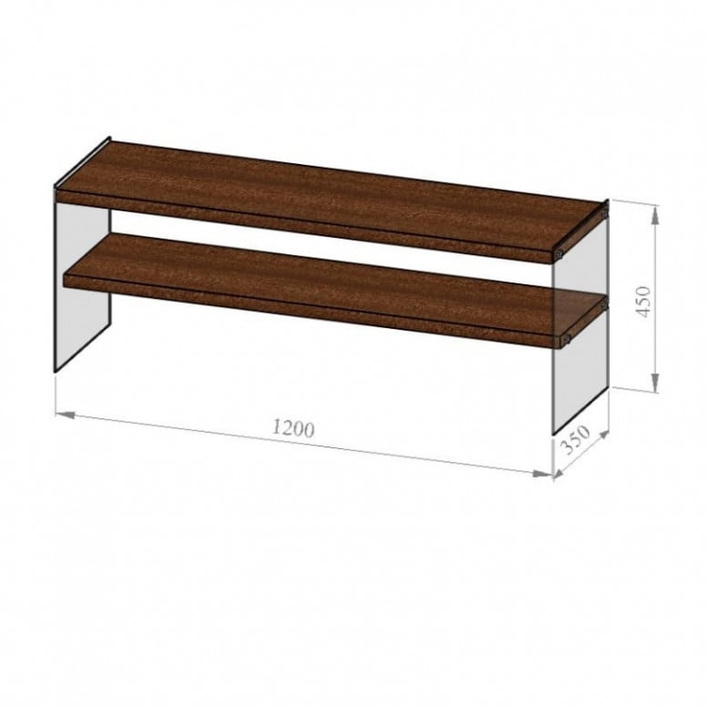 Comoda TV Salvador, Model TV100, 120x45x35 cm, Nuc