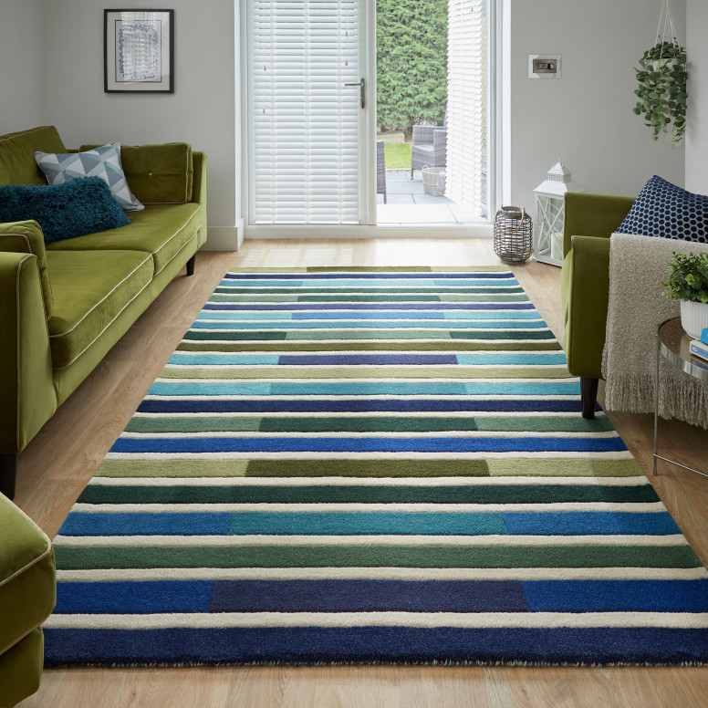 Covor Piano Verde/Multicolor 120X170 cm, Flair Rugs