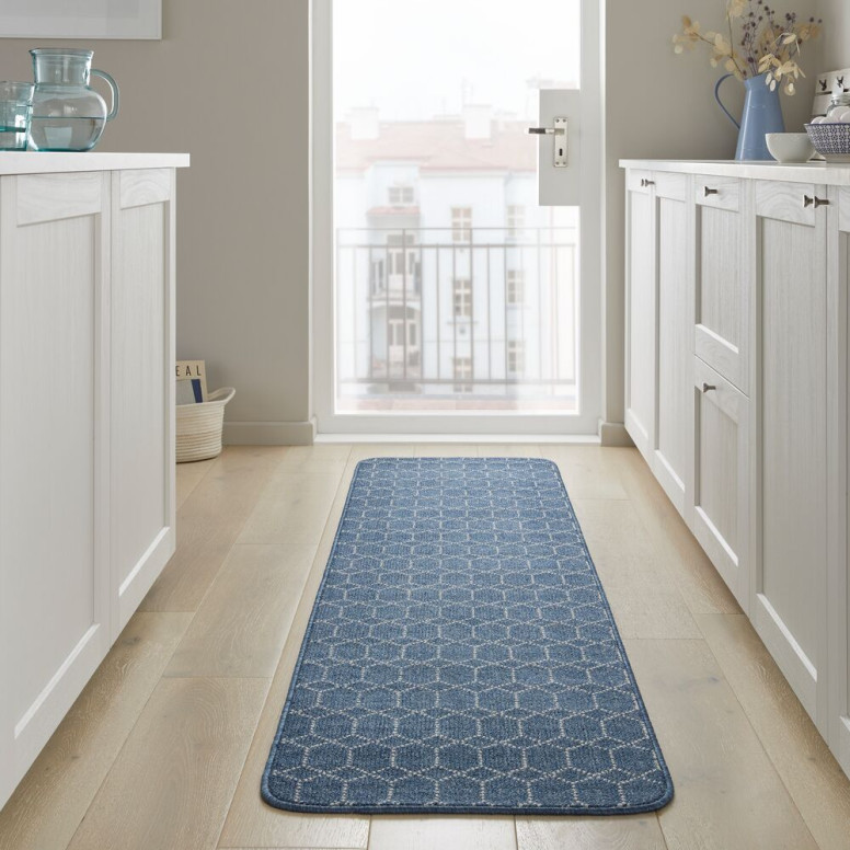 Covor traversă Argyll Washable Bleumarin 57X230 cm, Flair Rugs