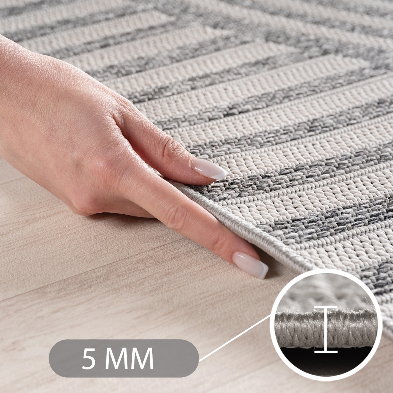 Covor traversa Desert V1 Gri, 80 x 250 cm - 2 | YEO