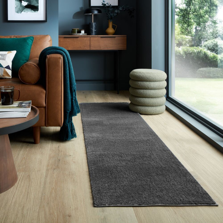 Covor traversă Sheen Rug Gri Închis 60X230 cm, Flair Rugs