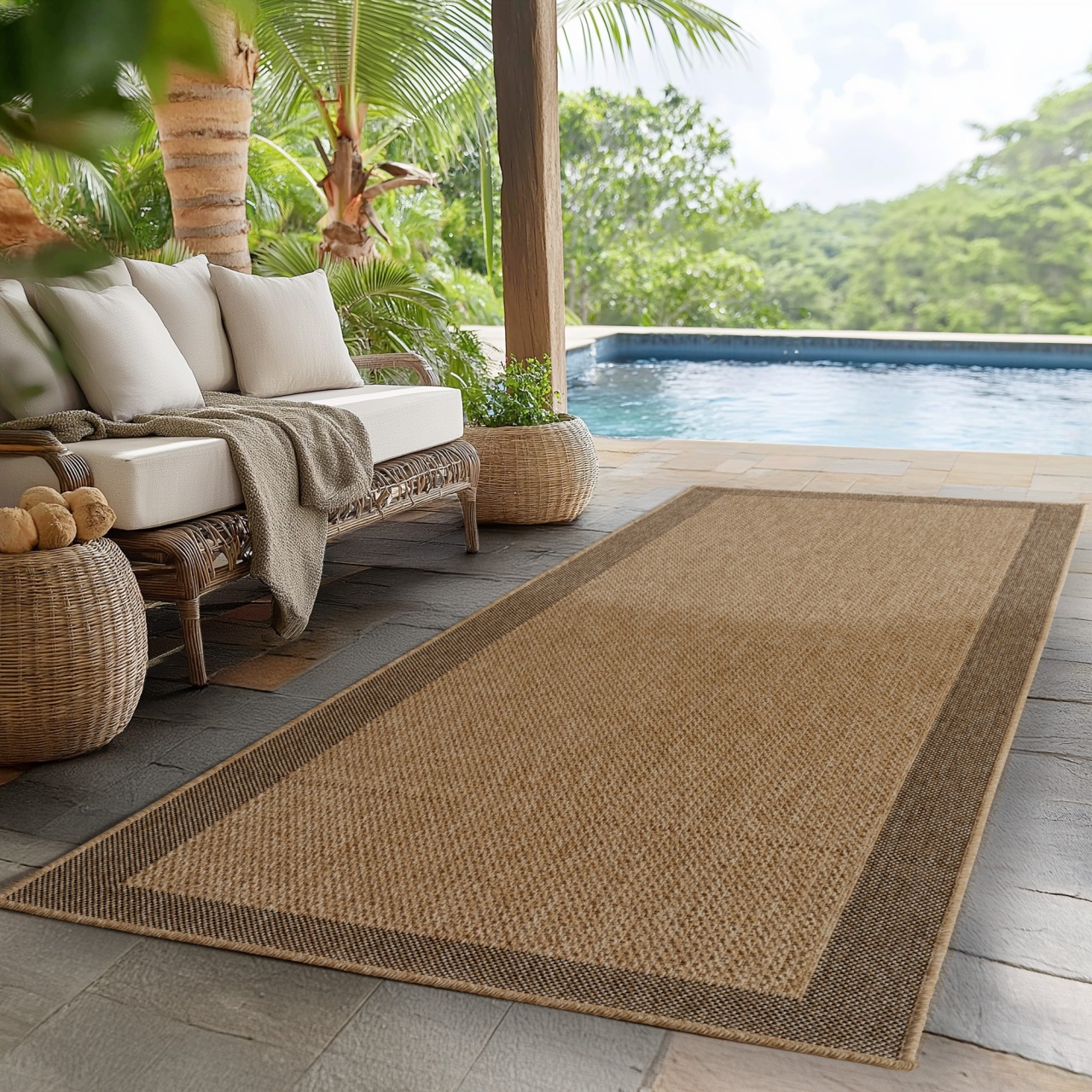 Covor traversa Timber V2 Bej, 80 x 150 cm