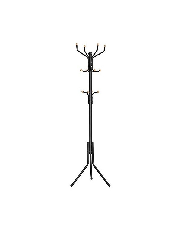 Cuier tip pom, Songmics, Metal, Negru, 182 cm