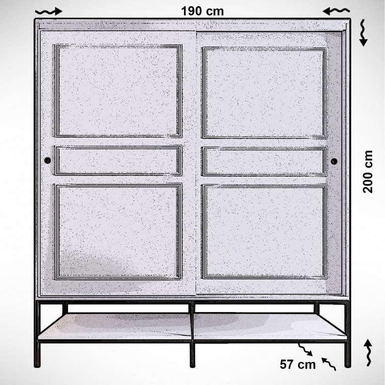 Dulap haine Model Martin, Alb, 190x57x200 cm - 1 | YEO