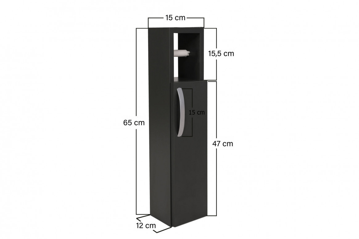 Dulap multifunctional Model Star, Antracit, 15x12x65 cm - 1 | YEO