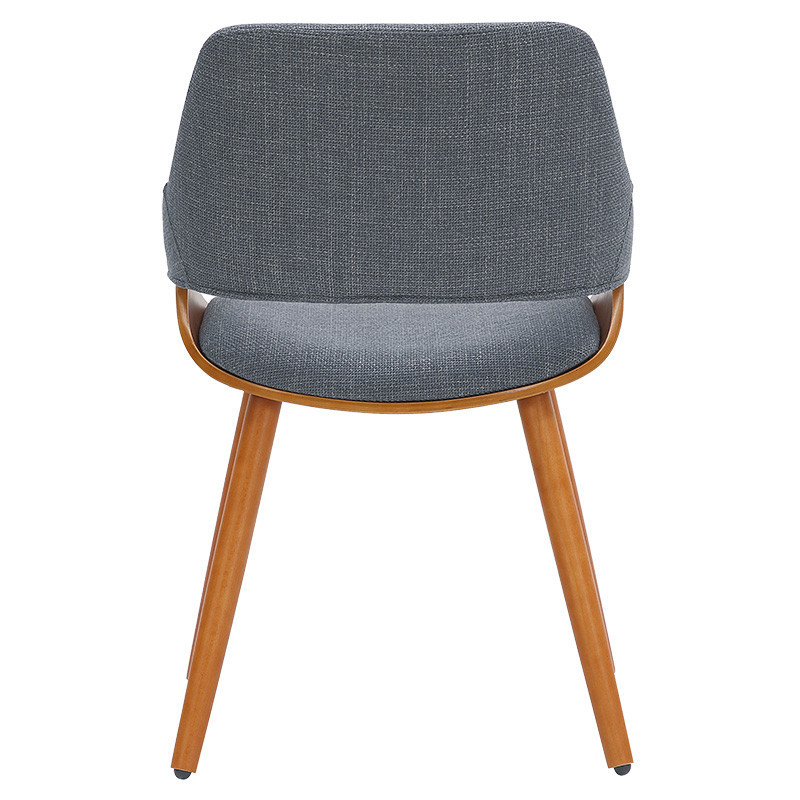 Fotoliu Allegra material textil gri - picioare de culoarea nuc - 1 | YEO