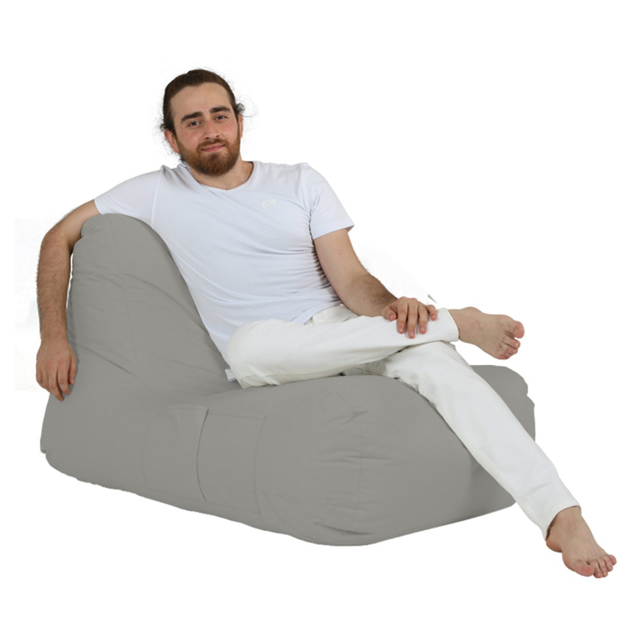 Fotoliu de Grădină tip Bean Bag Model Trendy Comfort, Gri fume - 3 | YEO