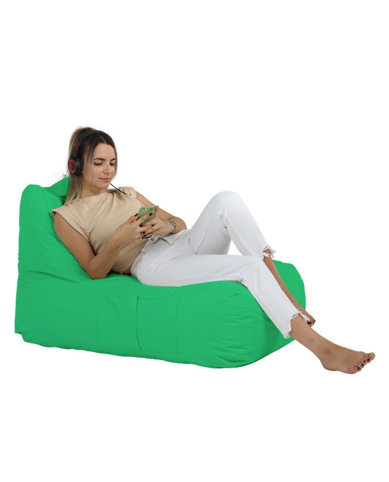 Fotoliu de Grădină tip Bean Bag Model Trendy Comfort, Verde