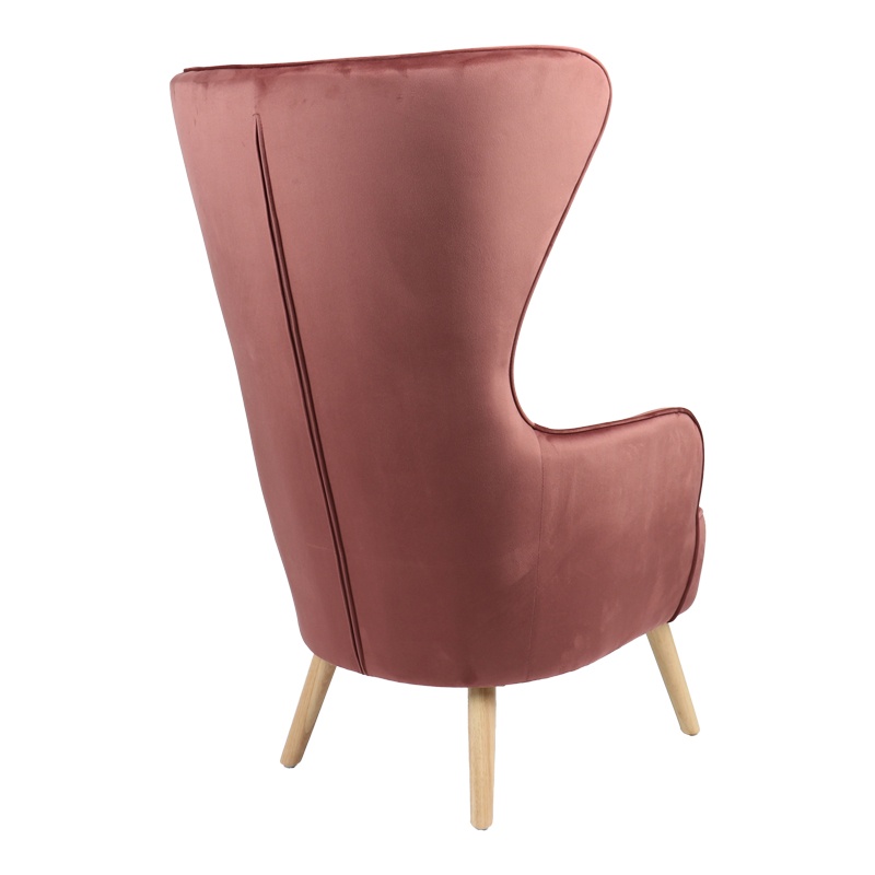 Fotoliu Model Byfon, Rose/Natur, 76x83x117 cm - 1 | YEO