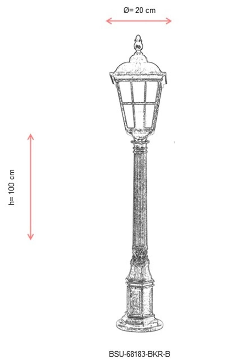 Lampadar de exterior Baraka Maro 100x20 cm