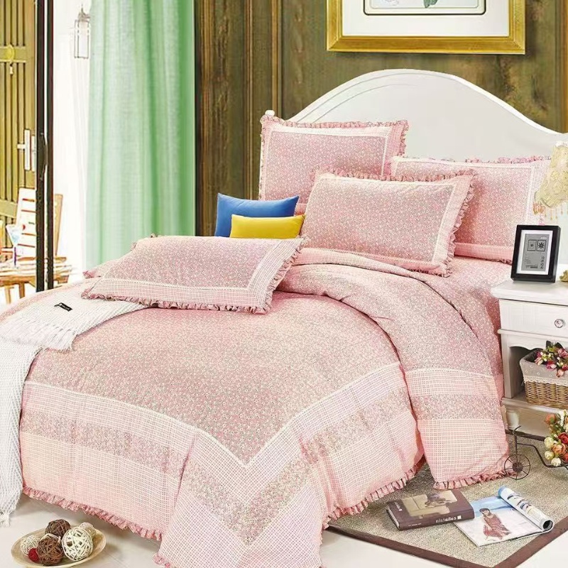 Lenjerie cu Broderie si Volanase Sheila, 4 Piese (Finet)