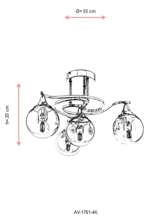 Lustra AV-1761-4K Crom - 2 | YEO