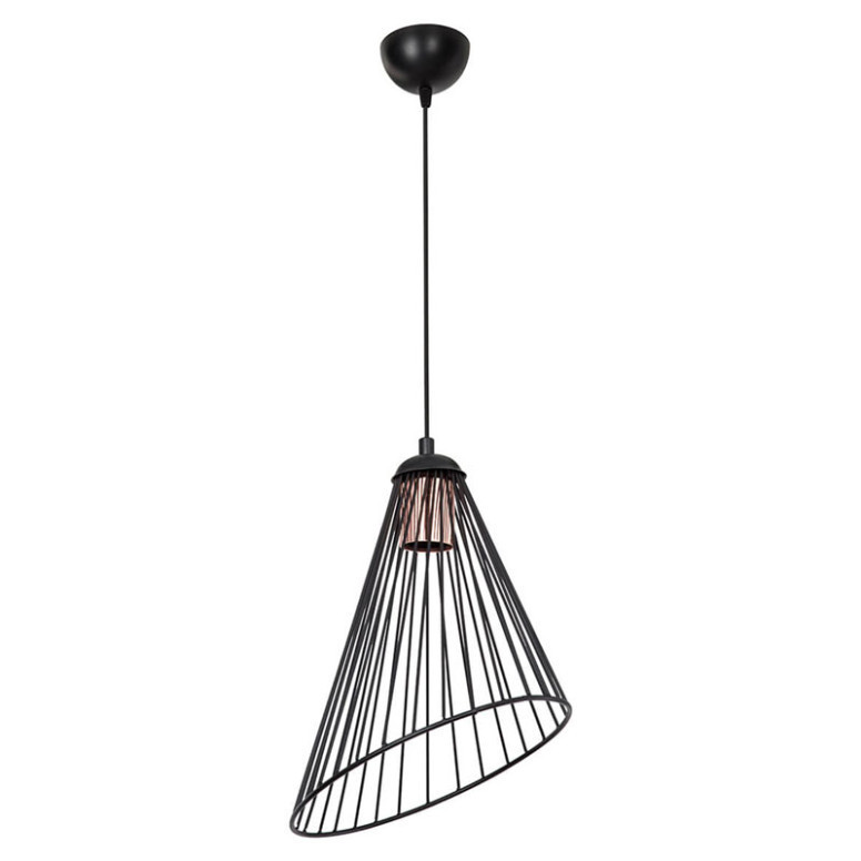 Lustra cu o singura lumina PWL-1192, E27 negru, 24x83 cm