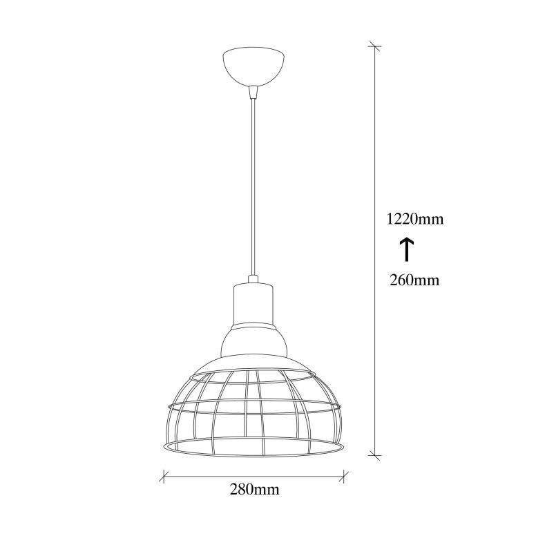 Lustra Wire - 2211 Negru - 2 | YEO