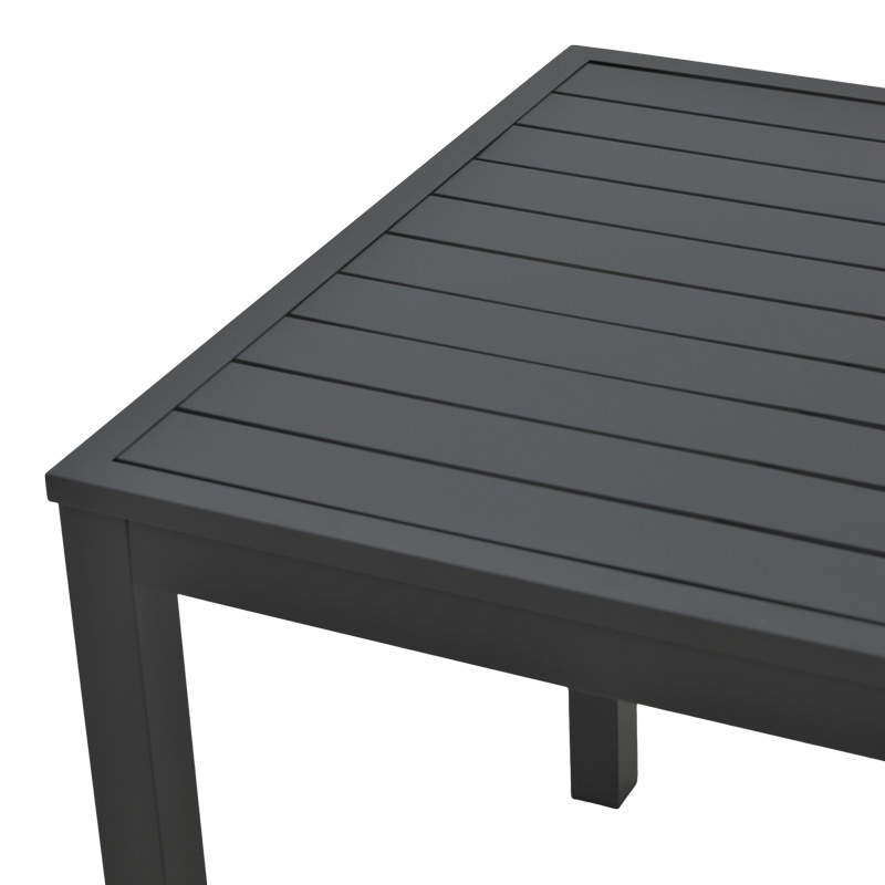 Masă de exterior din aluminiu Model Kliton, Negru, 45x45x41 cm - 2 | YEO