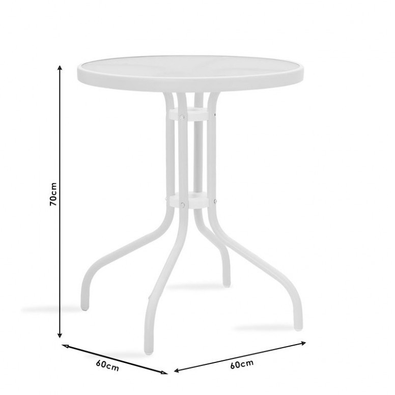 Masa de Gradina Watson Negru 60x60x70 cm - 3 | YEO
