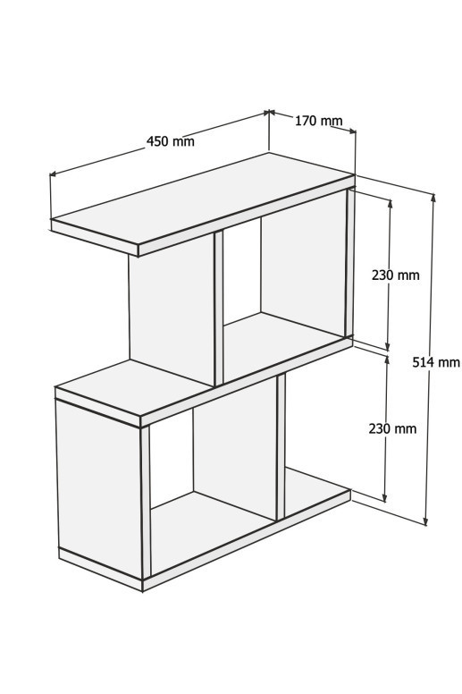 Masuta Auxiliara Model Brecken, 45x17x51.4 cm, Stejar - 3 | YEO