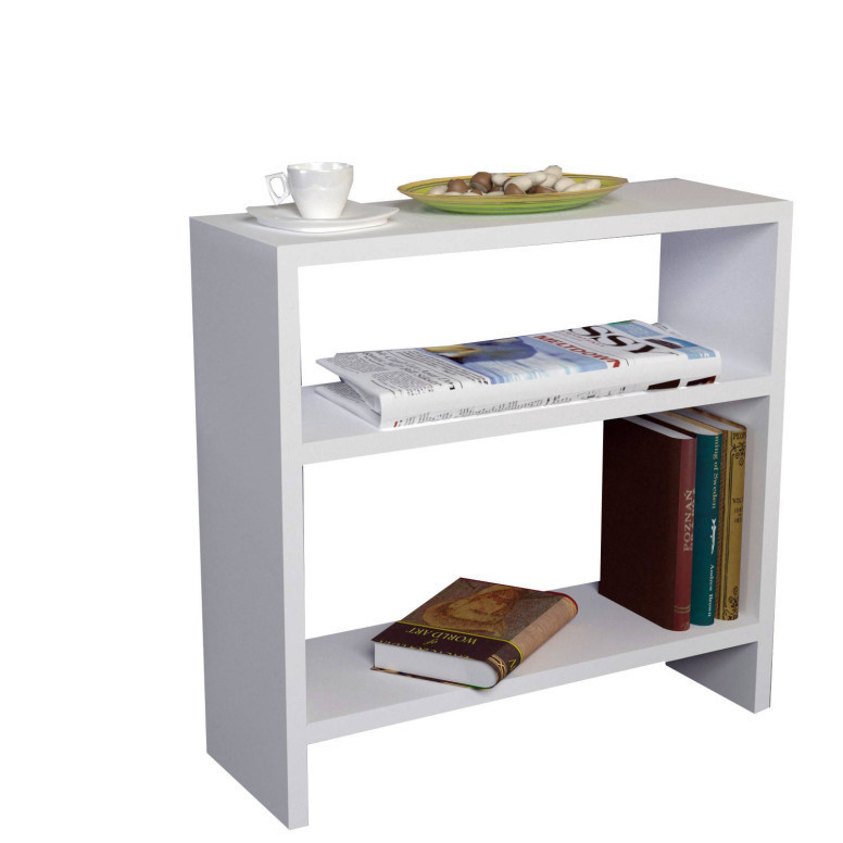 Masuta Auxiliara Model Briella, 51X17.5X49 cm, Alb - 1 | YEO